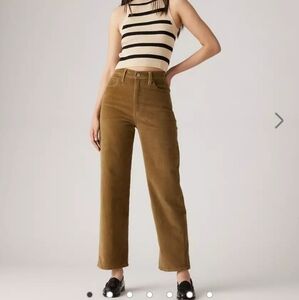 Levi's Brown Corduroy Ankle Pants NWT